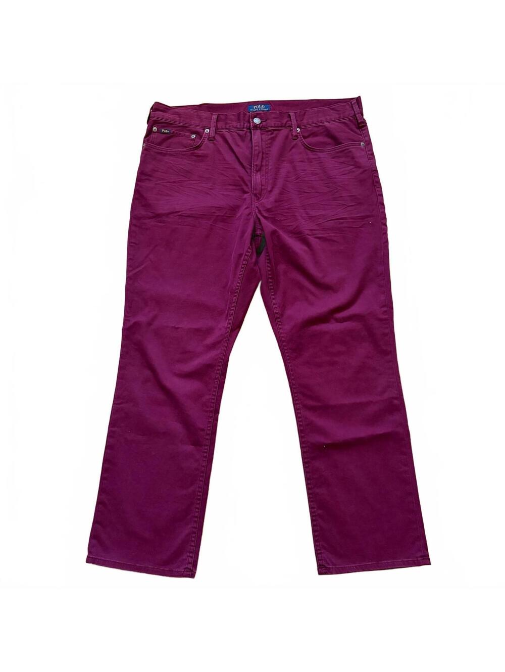 Polo Ralph Lauren Pants Chino Straight Leg Burgundy Maroon Red Men's Size 38x28